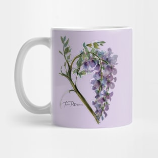 Purple Wisteria Watercolor Mug